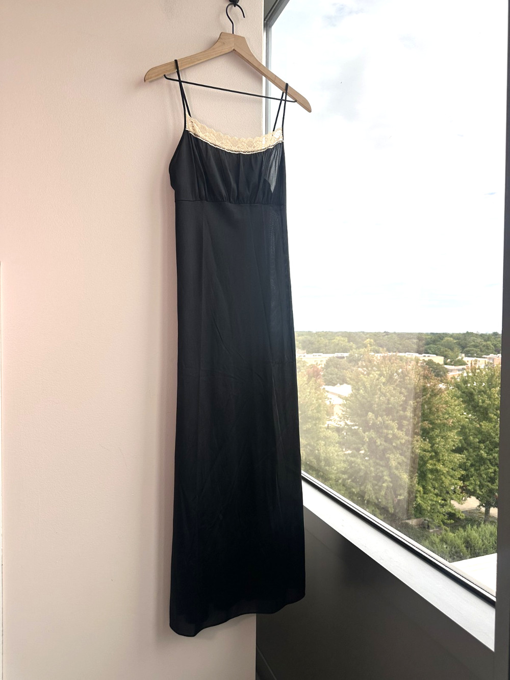 Vintage Sears Full Slip Lingerie Nightgown Grunge Whimsgoth Minimalist Creamlace